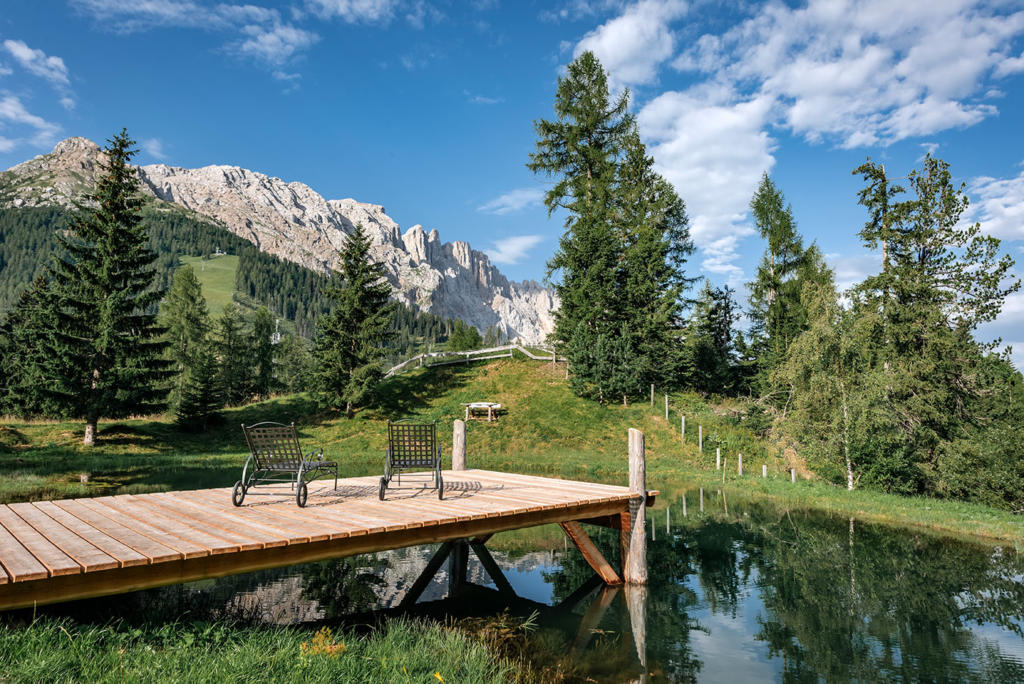 Almhuette Naturteich Dolomiten