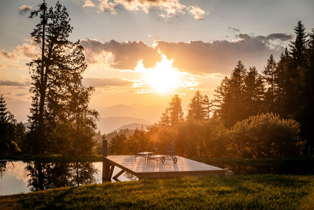 Almwellness Sonnenuntergang