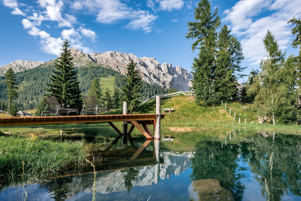 Naturbadeteich Alm Dolomiten